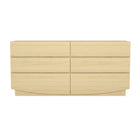 Manhattan Comfort - Ardea 72" Commode contemporaine à 6 tiroirs double - Chêne naturel-Finition stratifiée aspect bois : aspect bois chaud et naturel avec une surface durable et facile à nettoyer