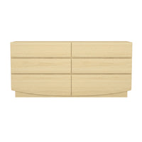 Manhattan Comfort - Ardea 72" Commode contemporaine à 6 tiroirs double - Chêne naturel-Finition stratifiée aspect bois : aspect bois chaud et naturel avec une surface durable et facile à nettoyer