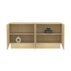 Manhattan Comfort - Ardea 60" Buffet contemporain à 4 portes - Chêne naturel-Assemblage à domicile requis Tout le matériel inclus