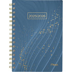 Mead - Agenda scolaire hebdomadaire/mensuel lignes de rêve 2025-2026 - 8 1/2 po H x 5 1/2 po l - bleu - bilingue-15 mois : juillet 2025 à septembre 2026 + 3 pages mensuelles de octobre, novembre et décembre