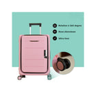 TRAVLR - Valise cabine rigide pliable de 20 pouces - Rose-Poignée de chariot télescopique avec hauteurs de verrouillage à plusieurs niveaux