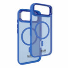 Blu Element - Étui Chromatic Kick MagSafe pour iPhone 17 Air - Bleu Transparent-Protection supplémentaire de l'appareil photo avec béquille rabattable pour une visualisation en paysage