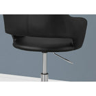 Monarch Specialties - 7298 Chaise De Bureau Base Hydraulique - Noir/Metal Chrome-Conforme aux normes BIFMA pour le mobilier de bureau