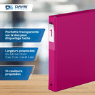 Davis Group Super économie, Reliure à anneaux ronds 1 po, paquet de 6 – Rose-Anneau Rond, Non-Verrouillage