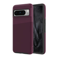 AXS - PROTech Plus étui mince anti-choc avec double couche pour Google Pixel 8 Pro - Sangria-Résistant aux chutes jusqu’a 10 pieds