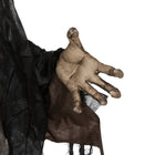 HOMCOM - Accessoire animatronique pour Halloween monstre vert à grande bouche-Couleur : noir, blanc 