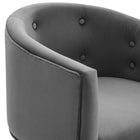 Modway - Savour Touffe Performance Velvet Chaise d’accent - Gris-7