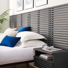 Modway - Render Fixation murale Tête de lit King et tables de chevet modernes - Fusain-Construction durable en panneaux de particules