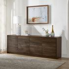 Hudson&Canal - Meuble TV Desmond pour téléviseurs jusqu'à 78" - Chêne foncé-Dimensions du produit : 15,75" L x 70" l x 24" H