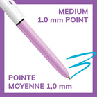 BIC - Stylos à bille à 4 couleurs Fashion - rétractables - 1.0 mm - Paquet de 2-L'encre durable est idéale pour les fournitures artistiques, scolaires ou de bureau