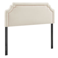Modway - Magnolia Taille Velvet Performance Résistant aux Taches Tête de lit King Size - Albâtre-Rembourrage en cuir végane