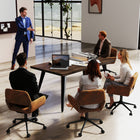 Homy Casa -  Bureau moderne 63 po L - Marron-Surface facile à nettoyer, idéale pour les espaces de travail fréquentés