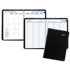 Staples - Agenda hebdomadaire/mensuel 2027 - 11 po H x 8 po l - noir - bilingue-Planification verticale des rendez-vous avec sections lignees, lundi au vendredi de 7 h 00 à 20 h 45, le samedi de 7 h 00 à 18 h 45, à 15 minutes d'intervalle, le dimanche possede un espace ligne
