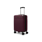 Bugatti - Valise de cabine à coque rigide 21.50po de la collection Monaco - Figue-Fabriqué en ABS/PC léger et résistant avec une insertion en cuir synthétique