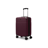 Bugatti - Valise de cabine à coque rigide 21.50po de la collection Monaco - Figue-Fabriqué en ABS/PC léger et résistant avec une insertion en cuir synthétique