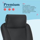 La-Z-Boy - Fauteuil de bureau exécutif Venetta - Noir-Le revêtement en polyuréthane est doux au toucher et durable