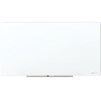 Quartet - Tableau en verre effaçable à sec magnétique antireflets InvisaMount - 8' x 4' - surface blanche - sans cadre-Sublimez votre espace avec un tableau en verre qui semble flotter sur le mur