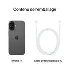 Apple - iPhone 17 - 256 Go - Noir - Débloqué-CONÇU POUR APPLE INTELLIGENCE - Personnel, privé, puissant. Écrivez, exprimez-vous et faites-en plus sans effort