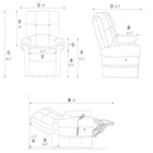 Journey - Fauteuil releveur Perfect Sleep Deluxe Plus 2 zones chauffage et massage cuir - marron châtaigne-La position en gravité zéro aide à réduire la pression sur le dos, les hanches, les jambes et les articulations