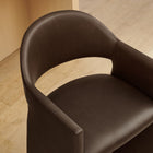 Modway - Talia 37 pouces Cuir végane Tabouret de comptoir - Espresso-Larges accoudoirs angulaires
