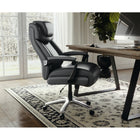 Flash Furniture-Fauteuil de bureau de luxe pivotant Big & Tall série Hercules, capacité de 500 lb, cuir noir, GO2223BK-Rembourrage en LeatherSoft noir