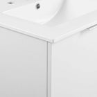 Modway - Maybelle 24" Vanité de salle de bain murale - Blanc blanc-Construction en mélamine