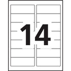Avery - Étiquettes rectangulaires blaches, 1-1/2 po x 4 po,Paquet de 350 (5259)-Compatibles avec les imprimantes laser et à jet d’encre