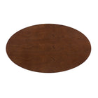 Modway - Verne Ovale de 48 po Table à manger, Noyer d’or-Socle en socle en métal en or poli