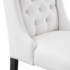 Modway - Baronet Bouton touffé Tissu Chaise à manger - Blanc-8