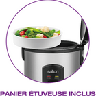 Salton - cocotte à riz automatique et étuveuse - 8 tasses-Voyants lumineux « cuire » et « réchaud » 