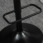HOMCOM - Tabourets de bar réglables avec repose-pieds et dossier - gris - paquet de 2-Cuir PU pour un style élégant et un entretien facile 
