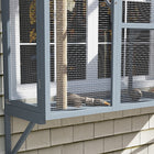 PawHut - Catio boîte de fenêtre extérieure pour 2-3 grands chats - gris - 63,8 po L x 19,7 po l x 60,6 po H-Convient pour héberger confortablement 2 à 3 chats, chacun jusqu’à 22 lb (10 kg) 