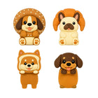 Artikl - Peek-a-Pals Pâtisseries entre amis - paquet de 4-Comprend quatre figurines décoratives Peek-a-Pals