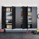 Prepac - Armoire accrochable HangUps de 108 po ensemble E - noir-Poignées au fini nickel satiné