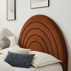 Modway - Solana Arqué Performance Velvet Lit plateforme Queen, Rouille-Rembourrage en mousse dense