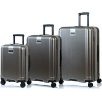 Champs - Ensemble de bagages 3 pièces Marquis - Gris-Conçu pour durer. Coque rigide en polycarbonate légère, résistante à l’eau et durable