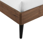 Modway - Bronwen Bois Lit plateforme Queen, Noyer-8