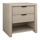 Hudson&Canal - Table de chevet rectangulaire Clarice - 24 po l - Blanc aulne-Design moderne et contemporain pour votre chambre, les chambres d'amis ou tout autre endroit où vous avez besoin d'un peu plus d'espace de rangement