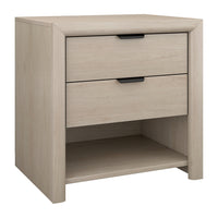 Hudson&Canal - Table de chevet rectangulaire Clarice - 24 po l - Blanc aulne-Design moderne et contemporain pour votre chambre, les chambres d'amis ou tout autre endroit où vous avez besoin d'un peu plus d'espace de rangement