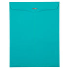  JAM Paper - Enveloppes Colourées pour catalogue à extrémité ouverte 10 x 13 avec fermeture à fermoir - Bleu mer recyclé - paquet de 10-Taille: 10 x 13 pouces