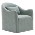 Modway - Bardot Mélange de lin recouvert d’engourdi Chaise d’accent - Pomme épicée-Chaise d’accent couverte