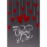 Mill Brook - Cartes De Souhaits De La Saint-Valentin Studio 5-3/8 po x 7-3/4 po / Enveloppes - Paquet de 18 - Coeurs suspendus-Cartes de souhaits qualité boutique