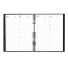 Brownline - 2026 Agenda CoilPro hebdomadaire/mensuel Couverture rigide avec Reliure spirale double - 11 po x 8-1/2 po - Noir - Anglais-Calendrier du mois passé, courrant et des 4 mois suivants sur chaque page double 