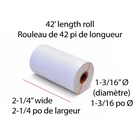 Eddie pis - Rouleau de papier thermique - 2-1/4 po x 42 pi - Paquet de 100 (Sans BPA)-Dispose d'un indicateur de ligne rouge fin de rouleau