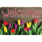 Ashley Productions - The Original Fun Mat - Tapis de Bienvenue - 15 -5" x 23 -5" - Bienvenue Tulipes-Mesure et design : Le tapis de bienvenue Tulipes mesure 15,5 po x 23,5 po.
