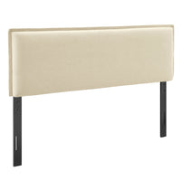 Modway - Camille Mélange de lin rembourré Tête de lit King Size - Lin-Mélange de lin tissé