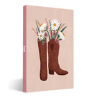 Denik - Carnet de notes classique - Bottes et fleurs-5.25 po l x 8.25 po L x 2 po D