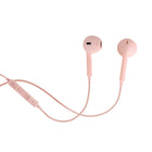 Basic Tech Écouteurs filaires avec contrôle du volume et microphone intégré - Rose-Contrôle du volume