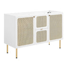 Modway - Chaucer 48" Meuble de salle de bain à double lavabo - Blanc blanc-Double bassin en céramique