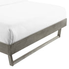 Modway - Billie Bois Cadre de lit plateforme Queen, Gris-Rubberwood Legs